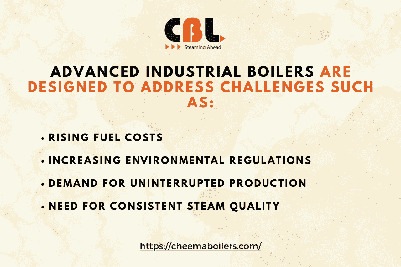 Advanced industrial boilers are designed to address challenges such as