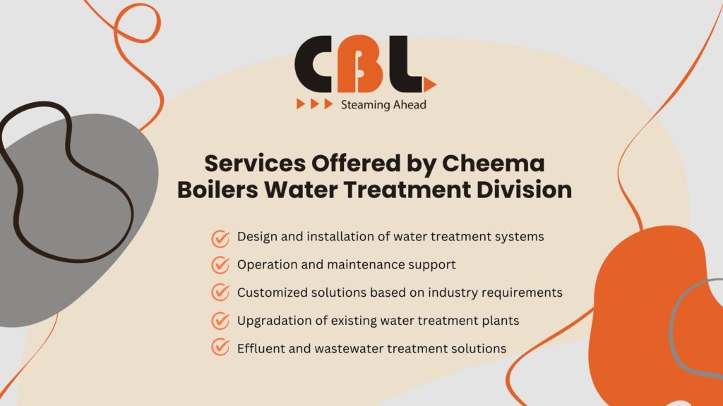 Services Offered by Cheema Boilers Water Treatment Division